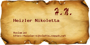 Heizler Nikoletta névjegykártya