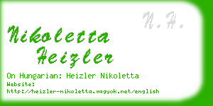 nikoletta heizler business card